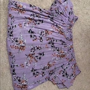 Purple Off the Shoulder Shirt